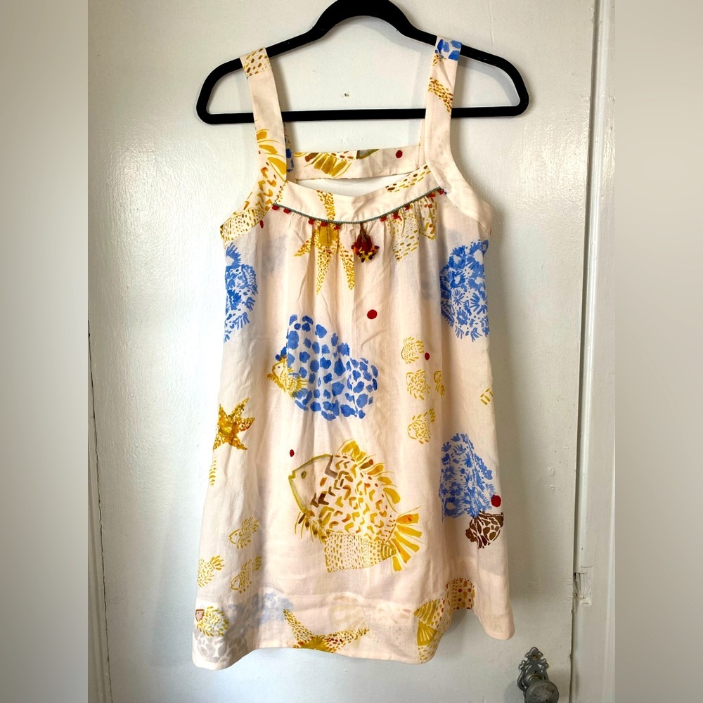 Anthropologie Cotton Sealife Tunic Top